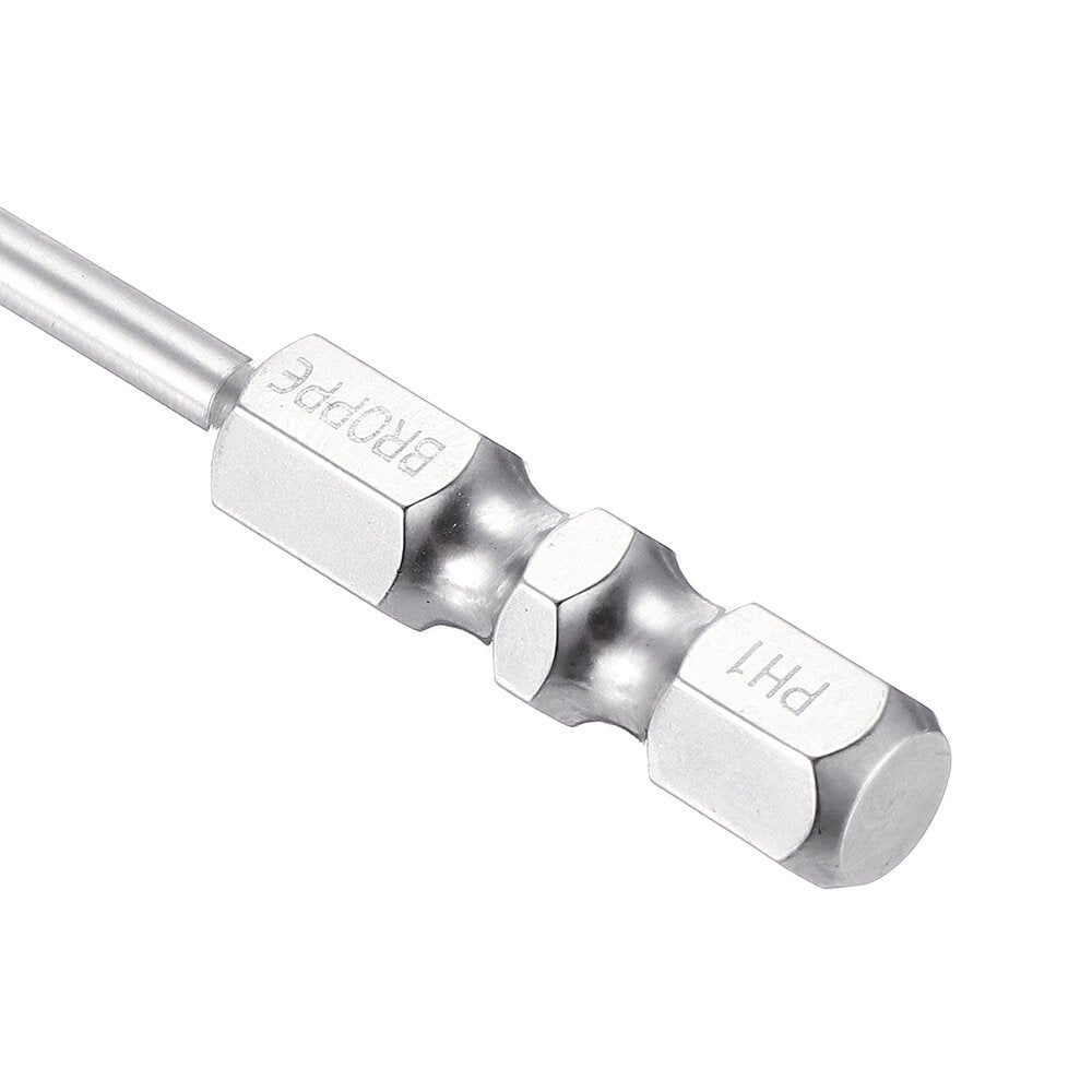 8Pcs 75mm/100mm Length Impact Phillips Screwdriver Bit High Torque Cross Screwdriver Bit S2 Strong Magnetic Screwdriver Bit