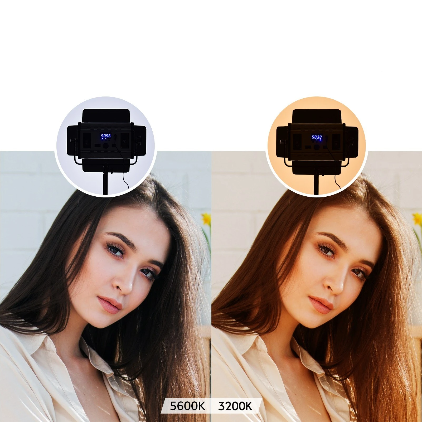 60W RGB LED Video Light 3200K-5600K Dimmable Photography Fill