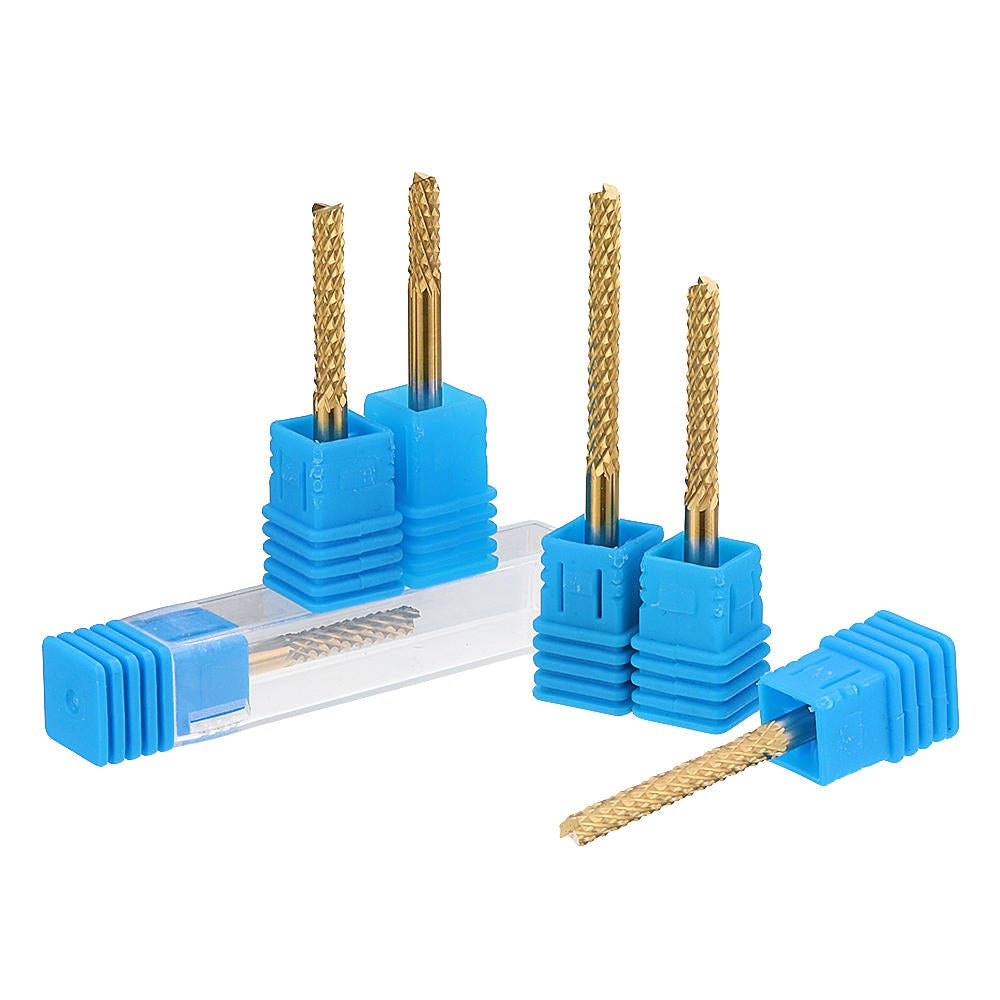4mm Shank 12-32mm Tungsten Carbide End Mill Titanuim Coated PCB Milling Cutter