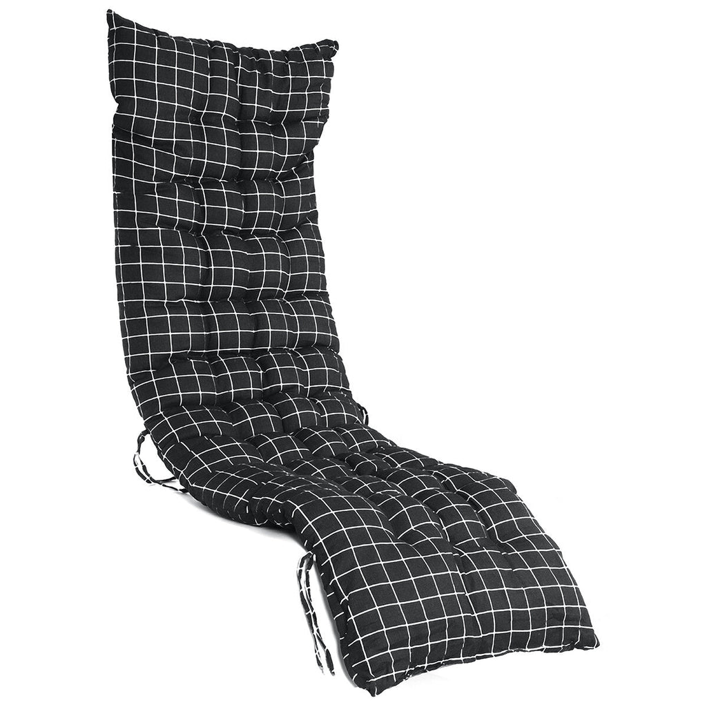 155x48x8cm Sun Patio Lounger Cushion Thicker Comfortable Outdoor Garden Replacement Chair Seat Recliner Pad
