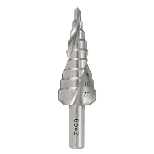 4-12/20/32mm HSS Hex Shank Spiral Groove Step Cone Drill Bit Hole Cutter