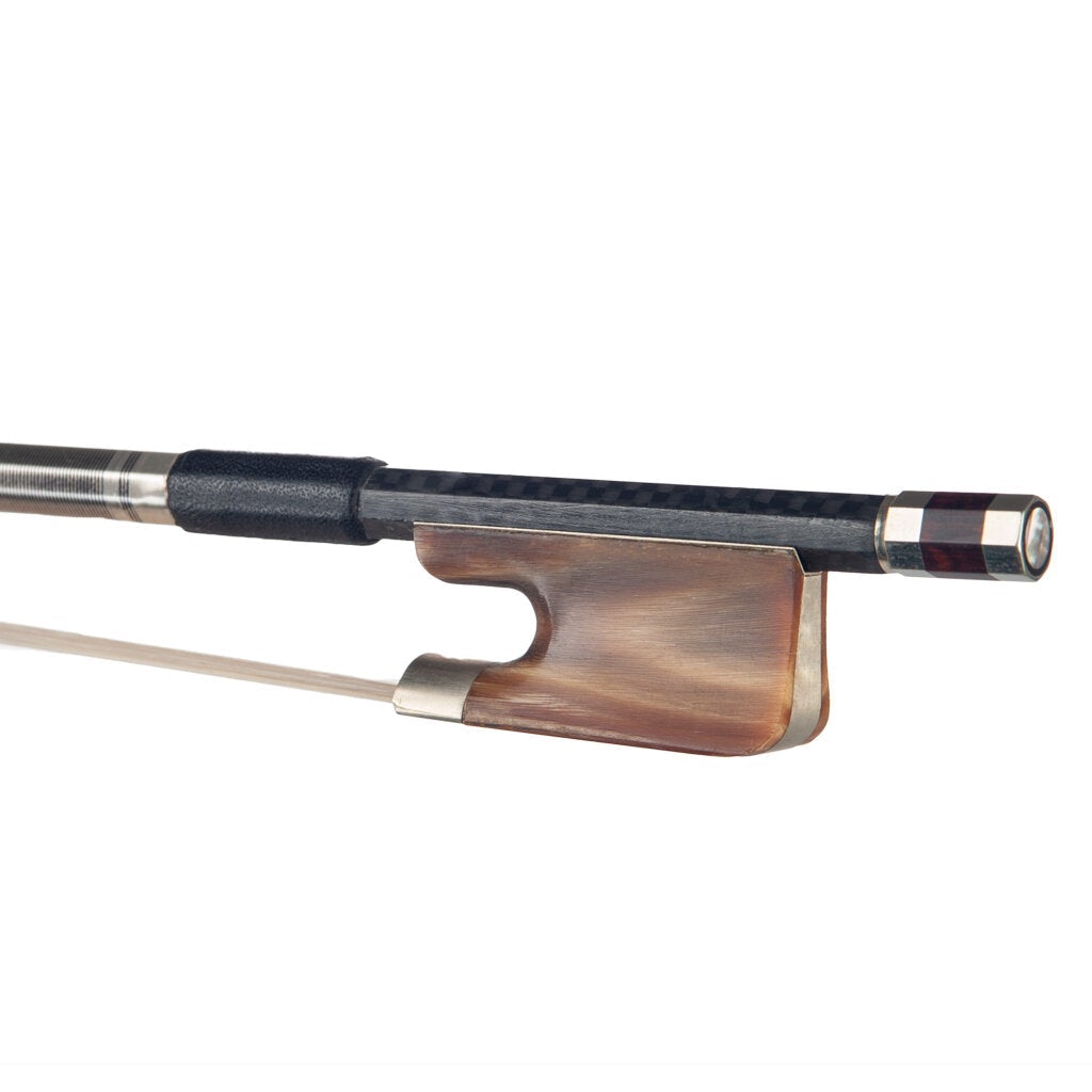 Carbon Fiber 16'' Viola Bow Grid Carbon Fiber Stick Natural Horsehair W/ Ox Horn Frog Durable Use
