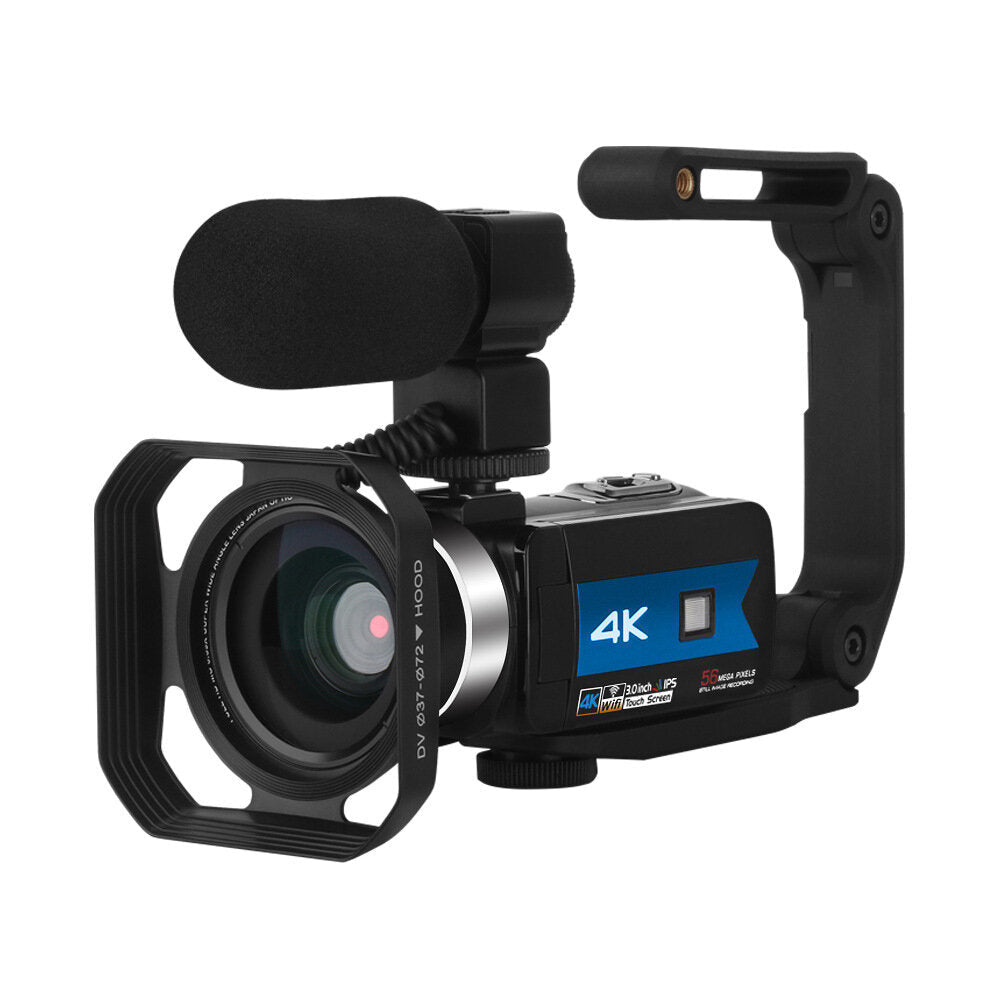 Zoom 4K Video Camera Camcorder for Youtube Live Stream Broadcast IR Night Vision 6MP 16X HD DV Video Recorder Digital Camera Anti-shake With Mic