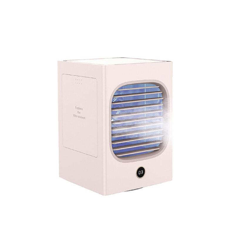 Mini Air Cooler Portable Small Fan Low Noise Wind Air Circulation Humidification Fan Desktop Air Conditioning Fan with Digital Display