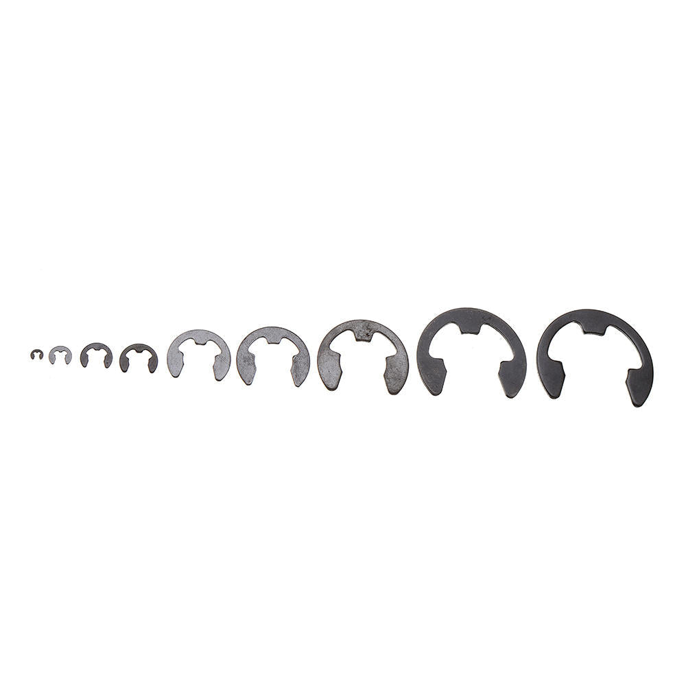 300Pcs Carbon E-Clip Black Oxide Finish Retaining Ring Circlip Tools Kit 1.5-22mm