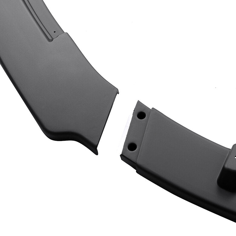 3PCS Glossy Black Front Bumper Lip Spoiler Splitter Cover Trim Body Kit