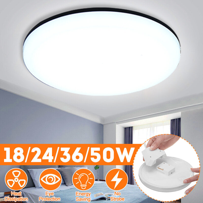 6500K 2835 Lamp Beads 85-265V Aluminum + PC White Ceiling Lamp Disc Plate Lamp