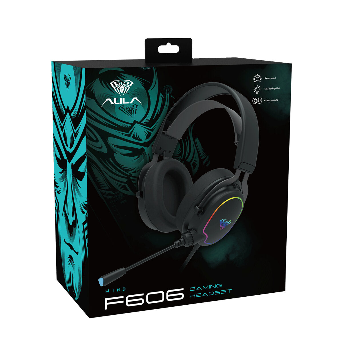 Gaming Headset 3.5mm Wired 50mm Driver RGB Light Bass Stereo Surround Sound Lightweight Headset with Microphone for Computer Laptop PC Gamer