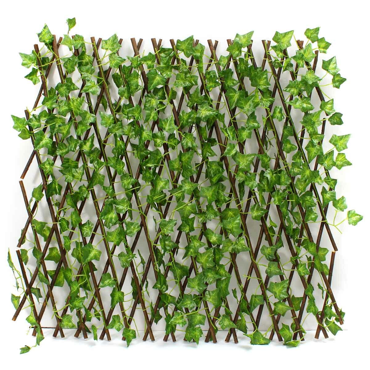 70CM Stretchable Artificial Faux Ivy Leaf Privacy Fence Screen Hedge Decor Panels Garden Outdoor