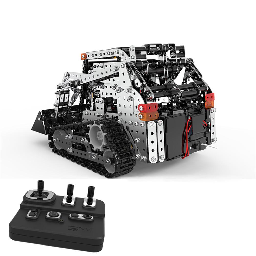 2.4G 10CH 1178PCS Stainless Steel DIY RC Car for Caterpillar Forklift Model Vehicles