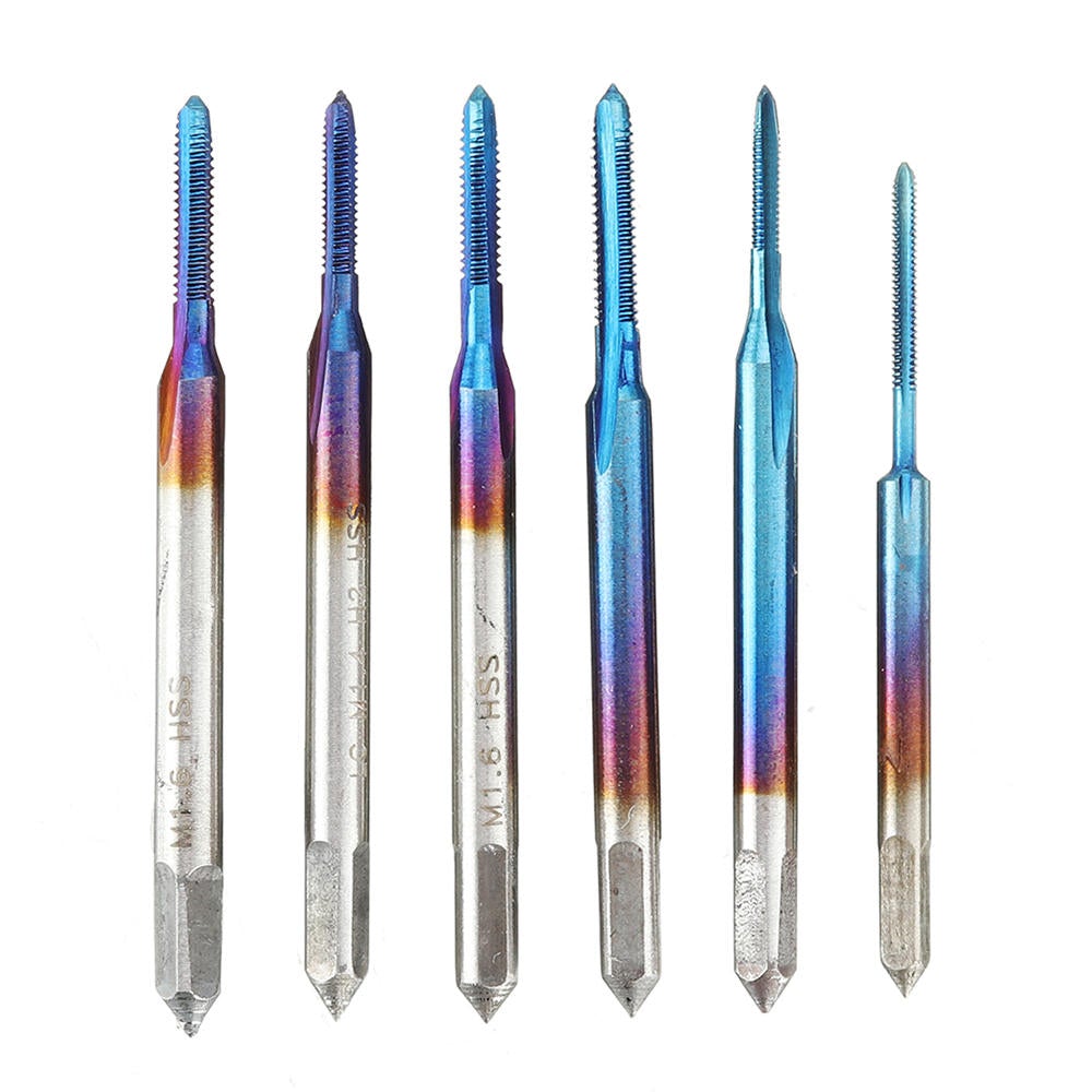 M1-1.8 Nano Blue Coated Metric Thread Tap Straight Flute Machine HSS Screw