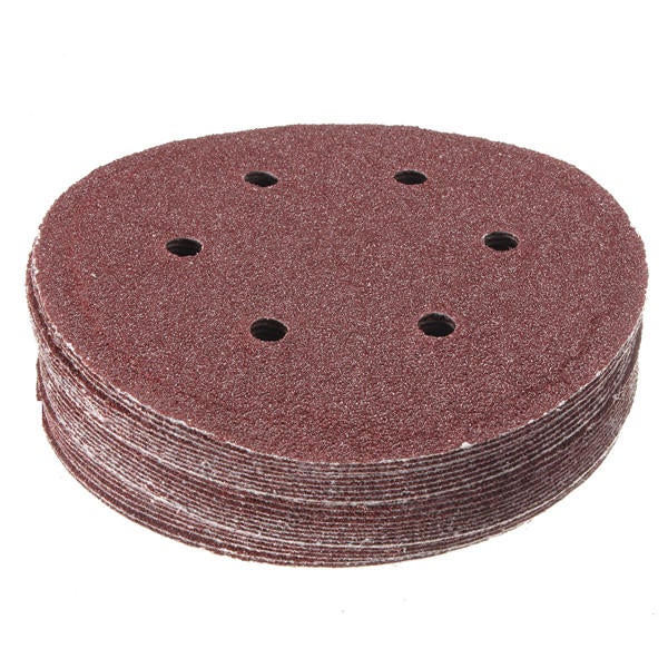 25pcs 6 Inch Sanding Discs 40 60 80 120 180 240 Grit Sanding Paper