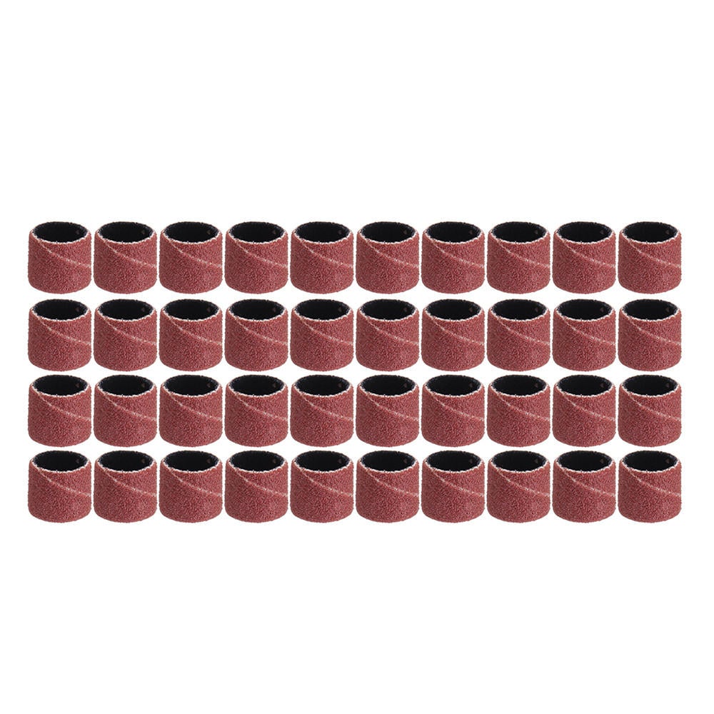 132pcs 120 Grit 1/4 3/8 1/2 Inch Sanding Drum with Sanding Mandrel Rotary Tool Accessories