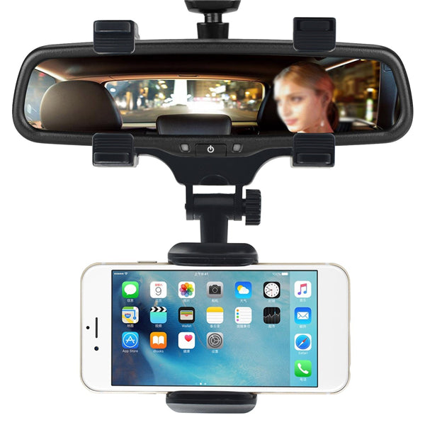 360° Rotation Rear View Mirror Mount Phone Holder