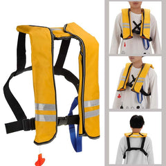Automatic Inflatable Life Jacket Adult Survival Aid Vest With Luminous Film Super Floating
