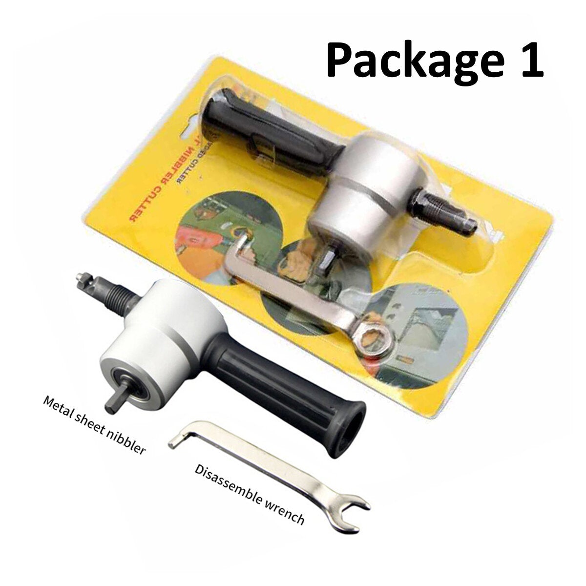 Double Head Sheet Metal Nibbler Cutter Cutting Tool Saw Power Drill Attachment