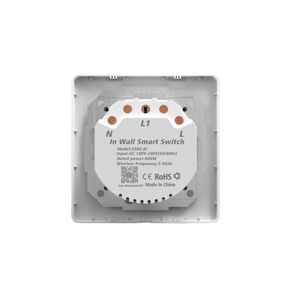 WiFi Voice Control Smart Switch Remote Control 2Gang 433Mhz Wall Light Switch Works with Alexa Google Home For Smart Home