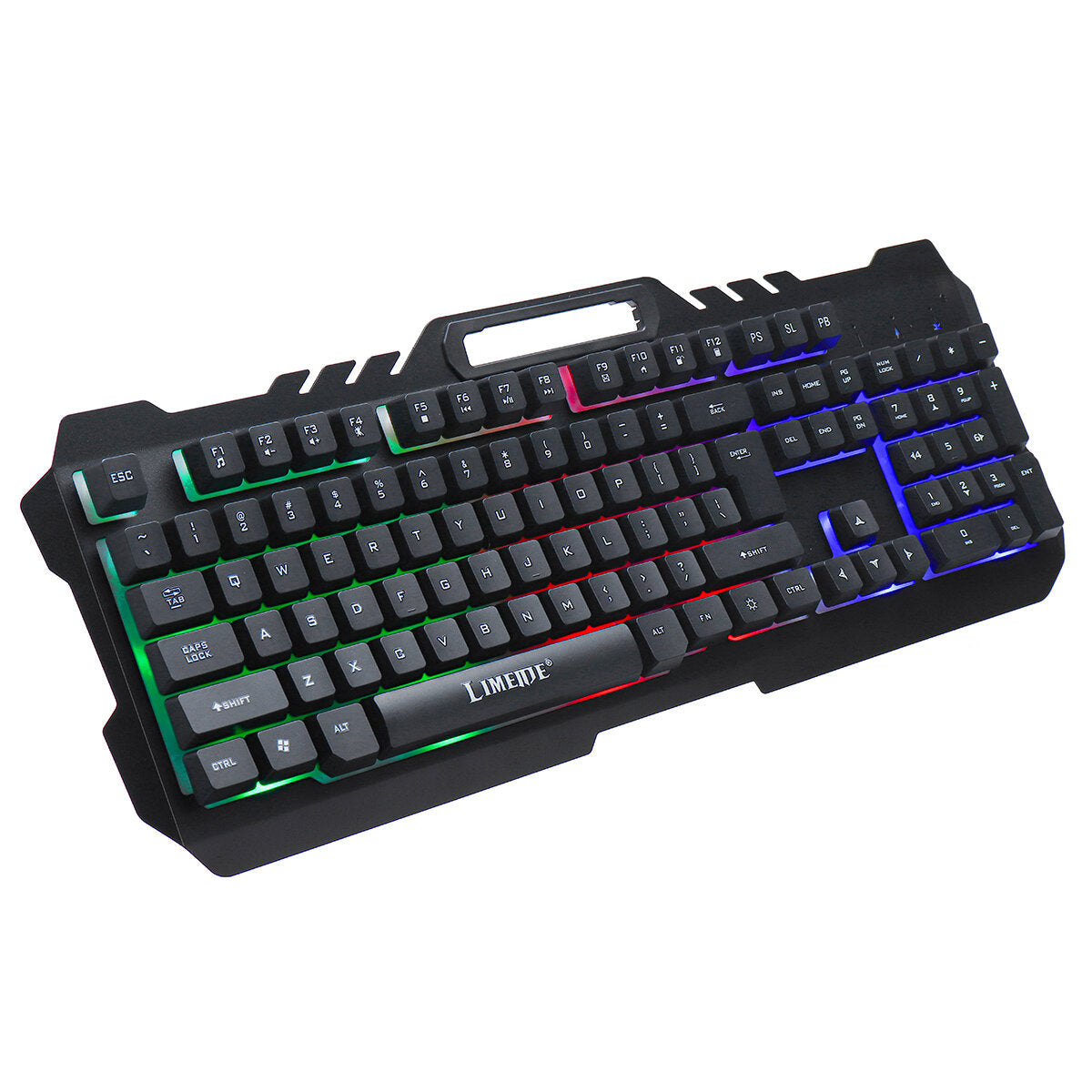 Wired Mechanical Keyboard & Mouse Set 104 Keys RGB Backlight Gaming Keyboard with Phone Holder 1600dpi Mouse