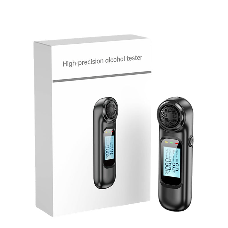 Alcohol Tester High Precision Non-Contact Breathalyzer LCD Digital Display USB Rechargeable Drunk Driving Analyzer