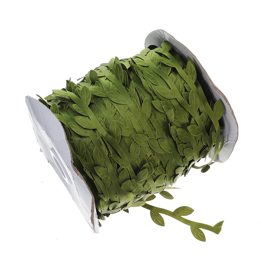 200m Artificial Leaves Twine String With Leaf Fabric Leaves Flower Garlands Decorations