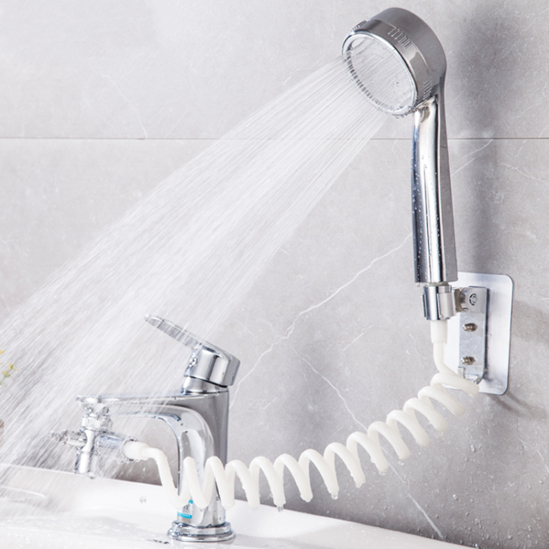 Bathroom Wash Face Basin Water Tap External Shower Head Toilet Hold Filter Flexible Hair Washing Faucet Rinser Extension Set Accessories
