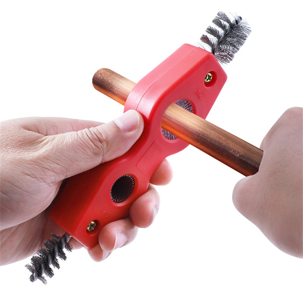 4 in 1 Copper Tube Polishing Chamfering Set Double-ended Pipe Cleaning Brush Test Tube Wire Brush Cleaning Polishing Tool
