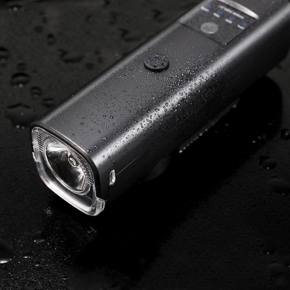 2-in-1 Smart Bike Headlight 4 Modes USB Rechargeable 5 Modes Horn Waterproof Flashlight Bicycle Front Lamp