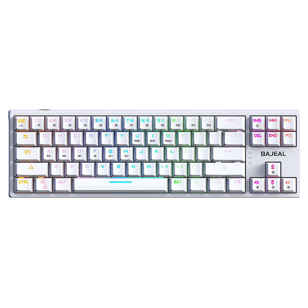 Mechanical Gaming Keyboard 71 Keys Hot-Swappable Blue Switch RGB Backlit Detachable Type-C Wired Gaming Keyboard for Office Gamer