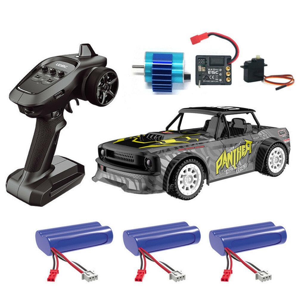 RTR Brushless Several Battery 2.4G 4WD RC Car LED Light Drift Proportional Vehicles Model