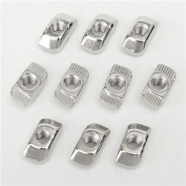 50pcs T Sliding Nut Block for 3030 Aluminum Profile Zinc Coated Plate Aluminum Accessories