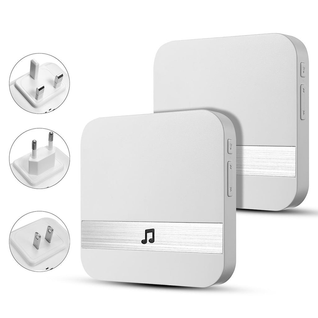 Home House 4 Volume Wireless Doorbell Chime 2 Plugin Receiver with 1 Transmitter