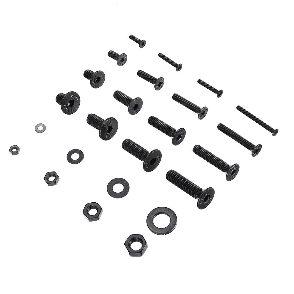 1060Pcs M2 M3 M4 M5 Carbon Steel Flat Head Countersunk Hex Socket Screw Hex Screw Metric 10.9 Grade