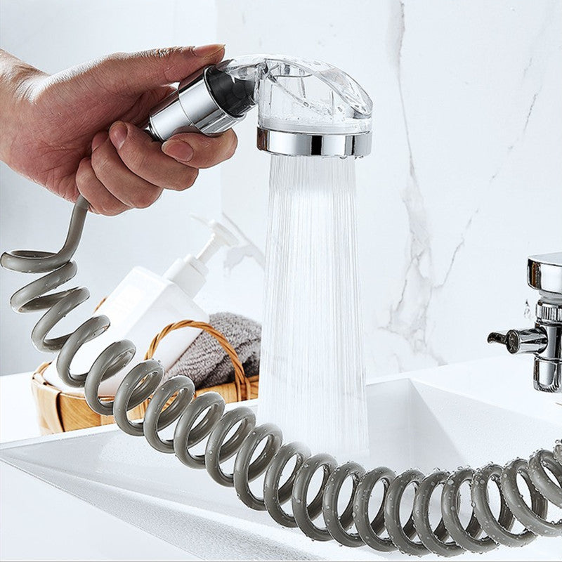 Bathroom Wash Face Basin Water Tap External Shower Head Toilet Hold Filter Flexible Hair Washing Faucet Rinser Extension Set