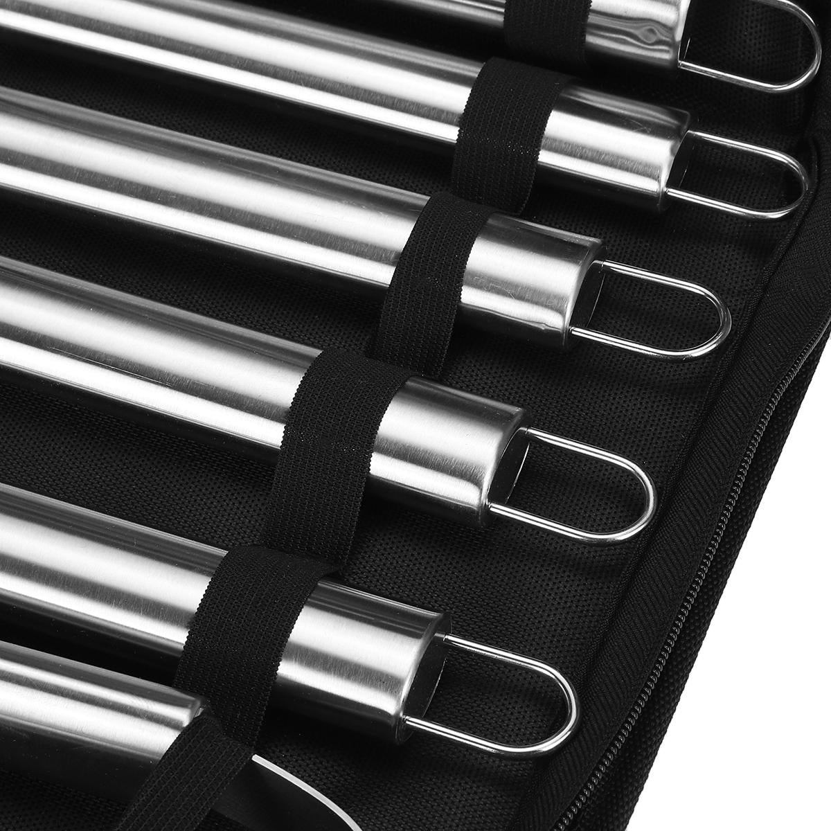 25Pcs Stainless Steel BBQ Tools Set Barbecue Accessories Tableware Outdoor Camping Cooking Tools Kit