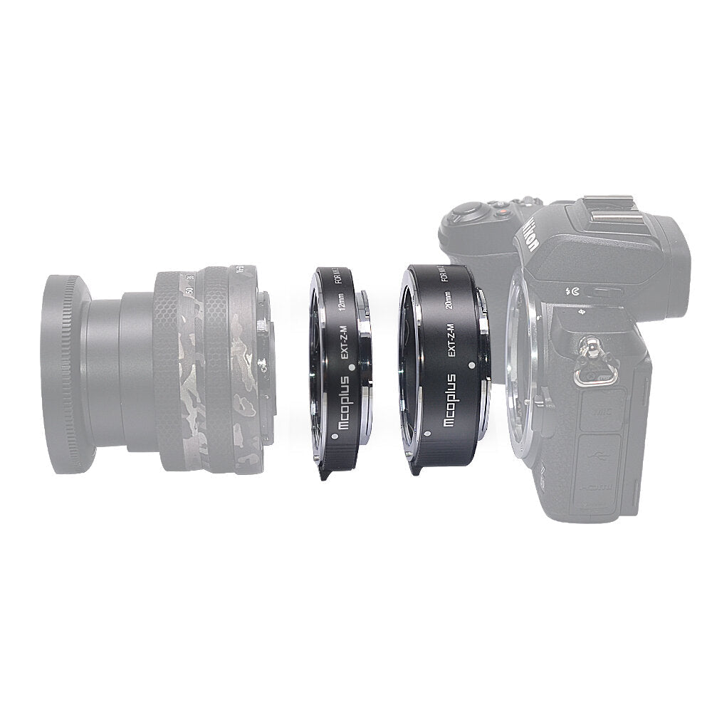 12mm 20mm Z-Mount Macro Ring Lens Adapter Ring for Nikon Camera Photography Accessories