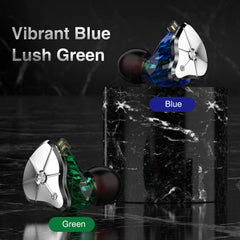 Wired Earphone 1DD 1BA In Ear Earphone DJ Monitor Running Sport Earplug Replaceable Filter Headset With Mic