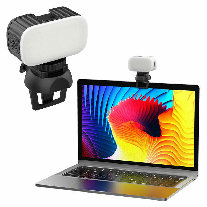 Rechargeable LED Mini Fill Light with Clip Conference Lamp Live Mobile Phone Camera Vlog Soft Light