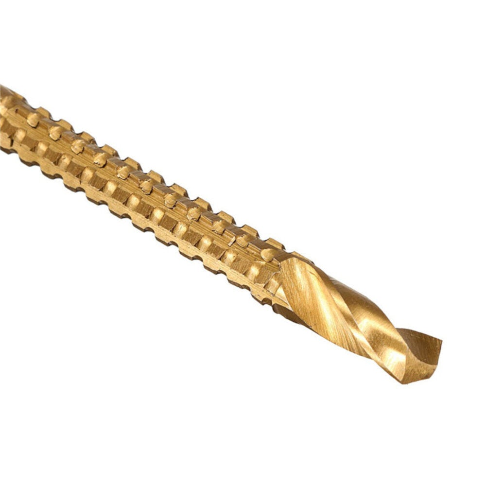 6Pcs Titanium Coated Twist Drill Bits Wood Metal Plastic Cutting Saw Bit Set