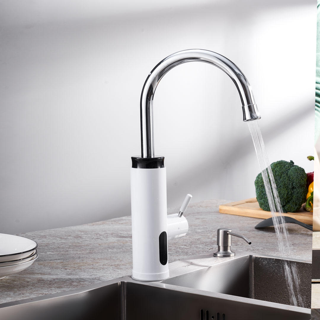 3000W/3400W Kitchen Sink Faucet Instant Water Heater 360 Rotation Hot Cold Mixer Tap Single Handle