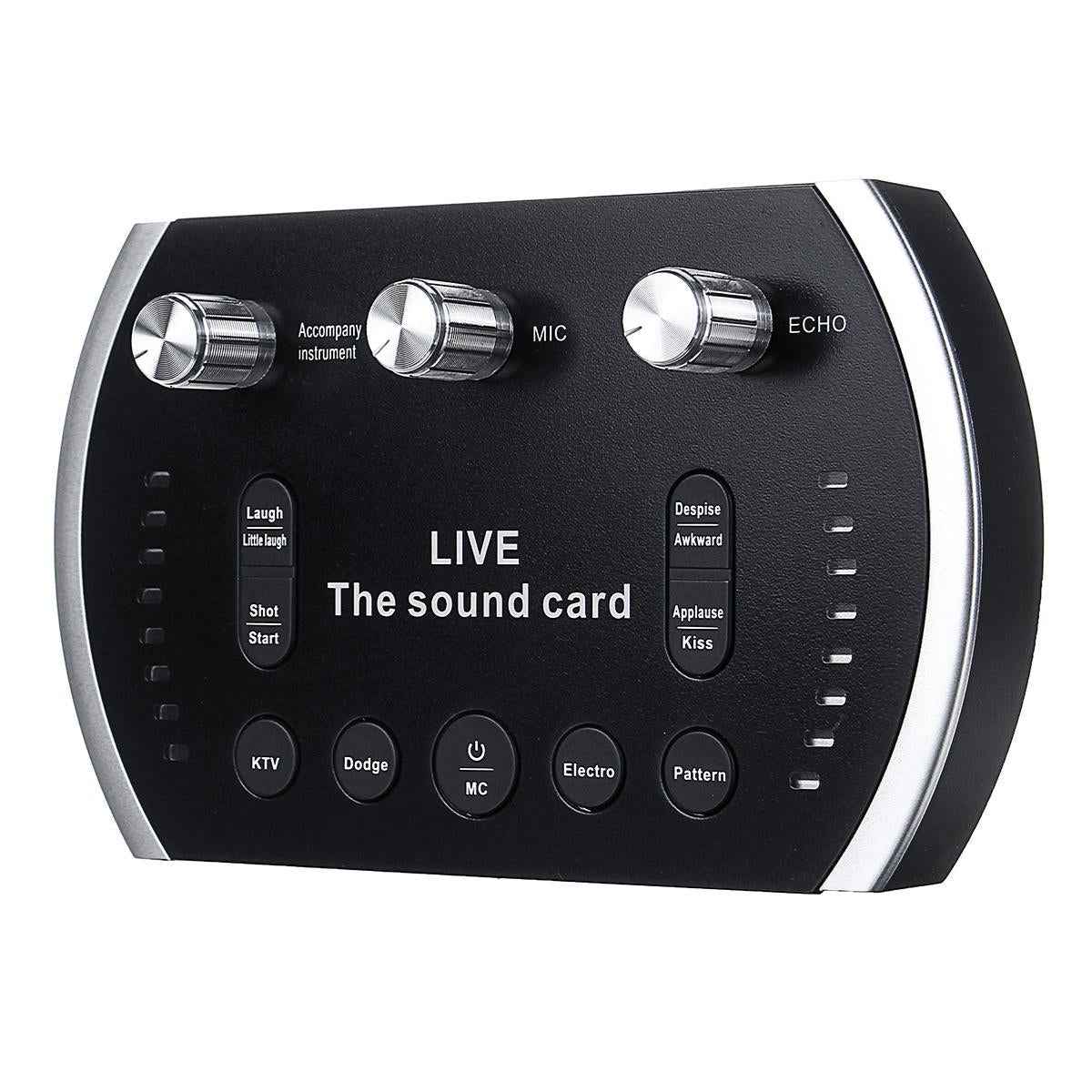 1200mAh Two Channel USB Interface External Sound Card Microphone Webcast Live Sound Card