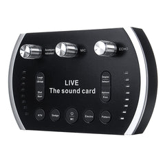 1200mAh Two Channel USB Interface External Sound Card Microphone Webcast Live Sound Card