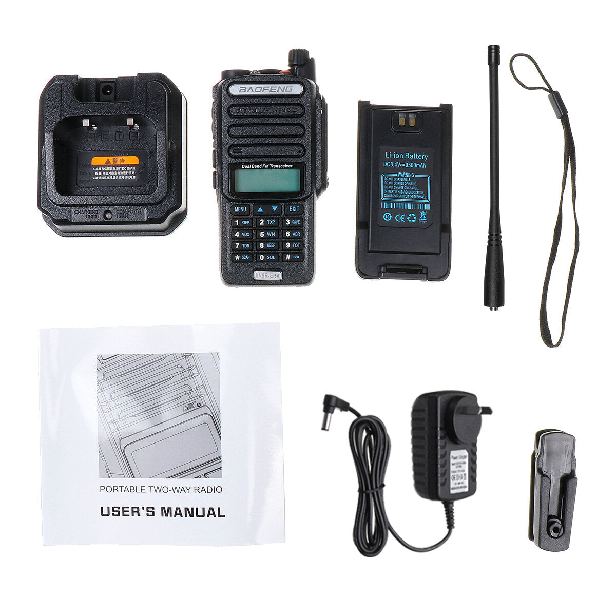 ERA Walkie Talkie Waterproof Intercom VHF UHF 2 Way Radio 128 Channel For Marine Outdoor