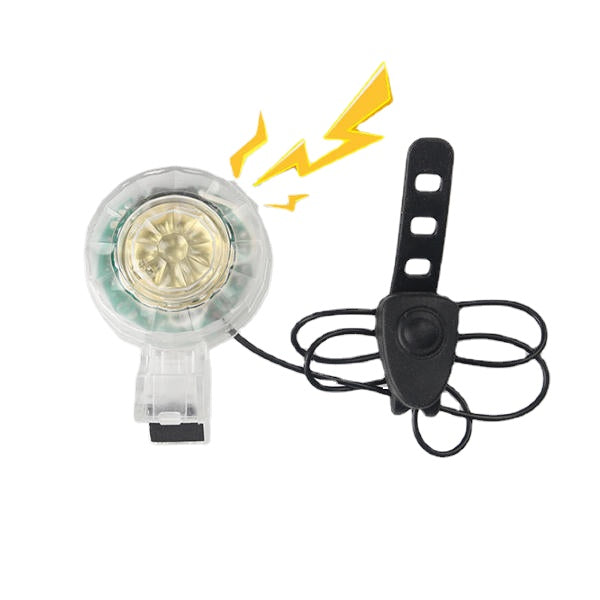 2 In 1 120dB Bike Bell LED Warning Light For Electric Scooter E-bike 5 Modes USB Charging Waterproof Low Noise Bike Alarm