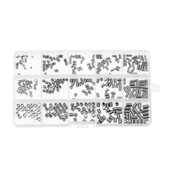 M3/M4/M5 300Pcs Allen Hex Socket Set Grub Screw Flat Point 3-10mm Assortment Kit