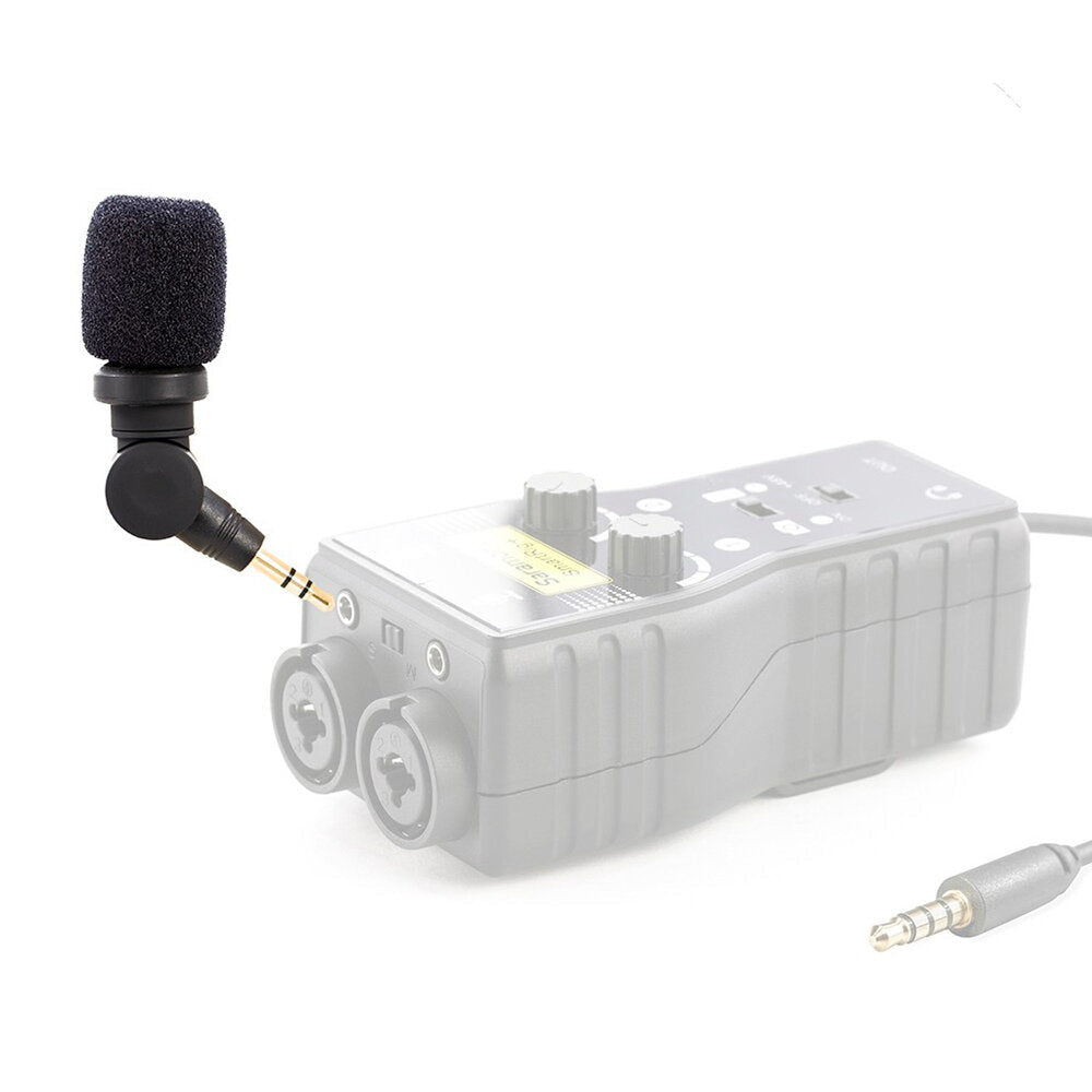 Plug and Play 3.5mm Wireless Omnidirectional Microphone for Video Mic DSLR Camcorder CaMixer SmartMixer LavMic SmartRig