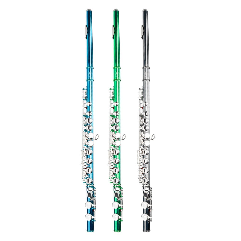 16 Holes C Key Flute Copper 67cm with Cloth Screwdriver Gloves Bag