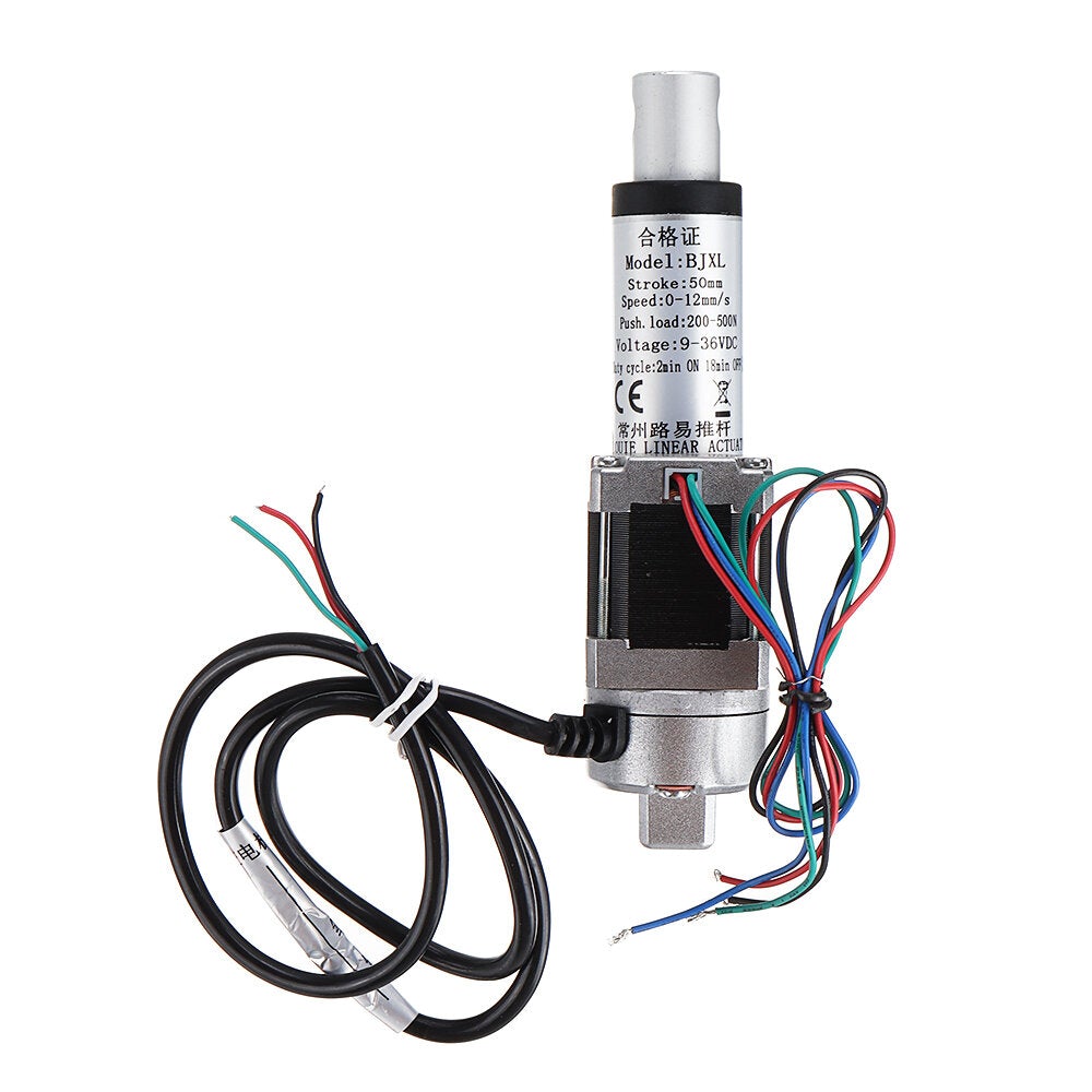 DC 9-36V Stepper Motor Linear Actuator 12mm/s Adjustable Actuator Linear Actuator Tubular Motor