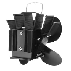 5 Blade Eco-friendly Stove Fan Low Noise Home Fireplace Fan Efficient Heat Distribution
