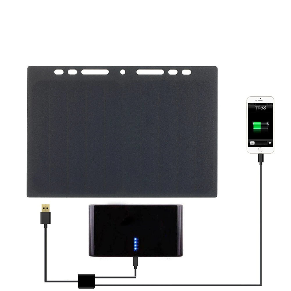 10W Portable Silicon Solar Panel Charger USB Port for Cell Phone