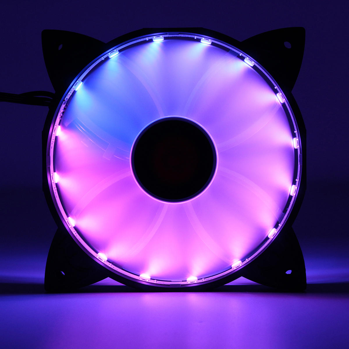 3PCS 120mm RGB Adjustable LED Cooling Fan with Controller Remote For PC Cooling